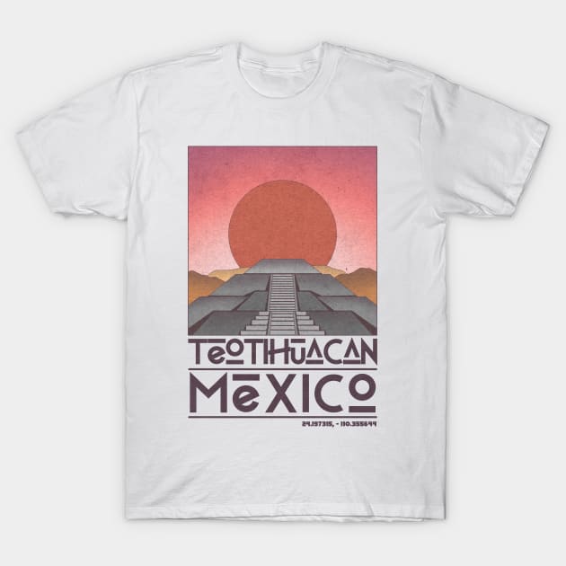 Teotihuacan, Mexico T-Shirt by JDP Designs